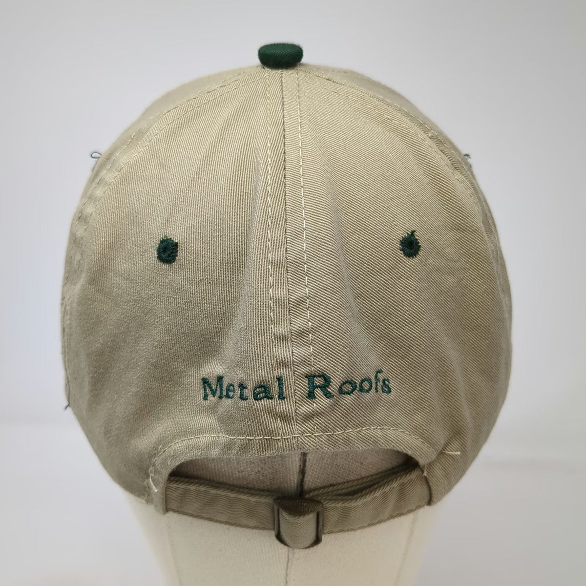 Headliner by Vernon Teton Steel Metal Roofs Baseball Cap Beige Green One Size
