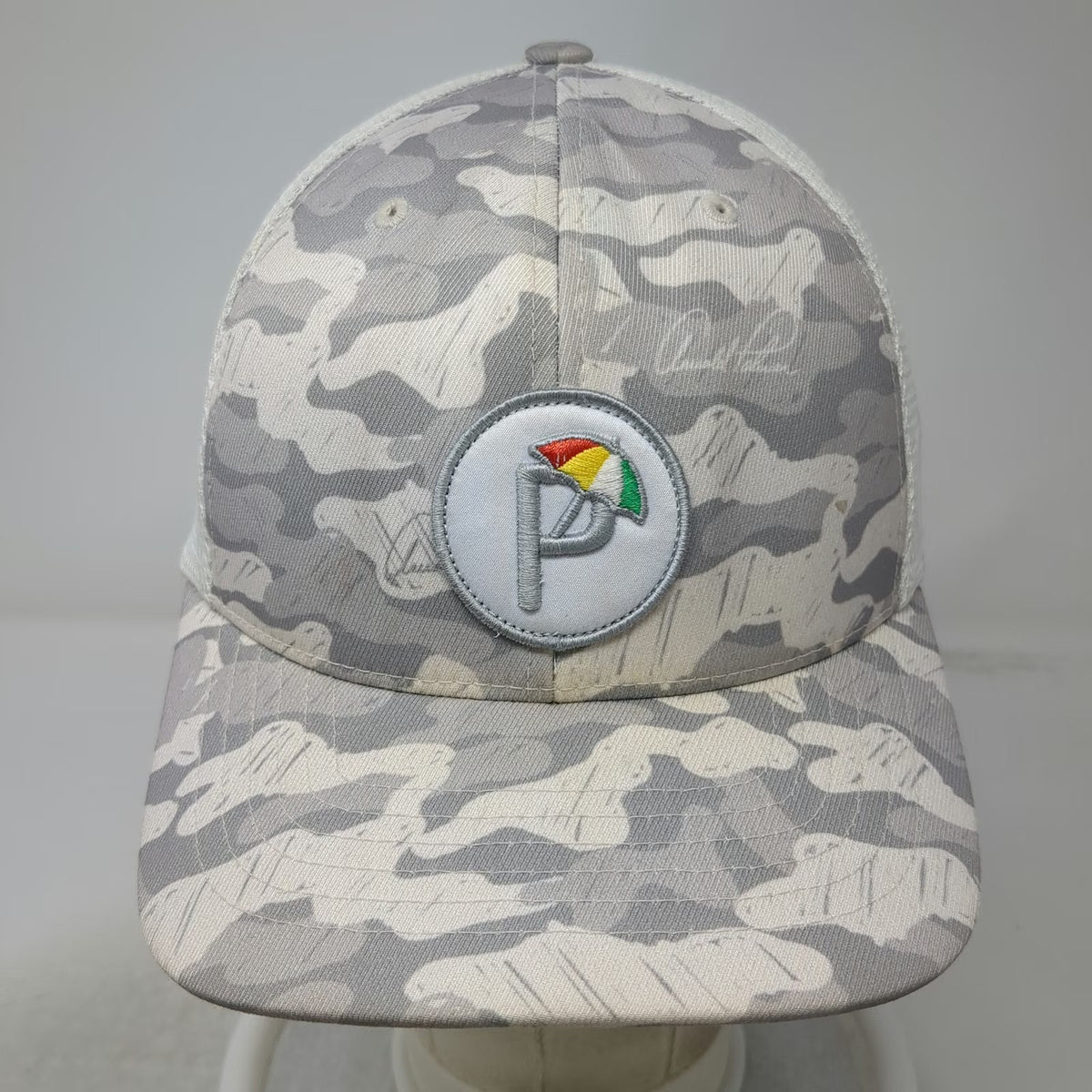 Puma Gray Arnold Palmer Camo Trucker Hat One Size Golf Umbrella P Patch Mesh
