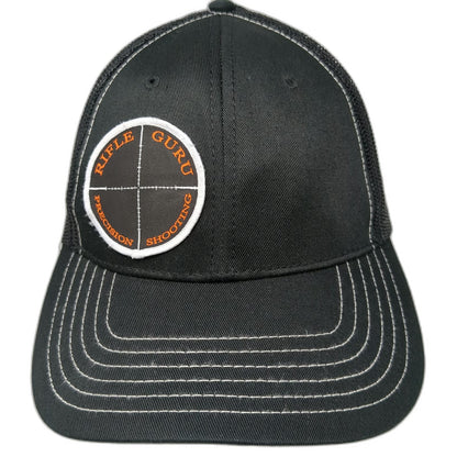 Otto Trucker Hat Black Orange White One Size Precision Shooting Mesh Snapback