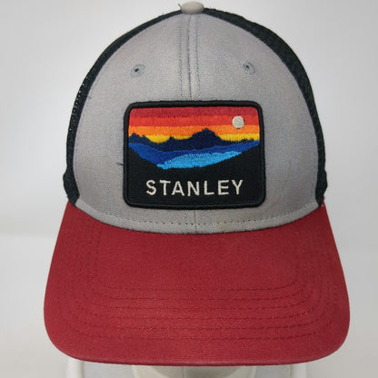 Legacy Trucker Hat Gray Red Black One Size Mountain Sunset Patch Mesh Snapback