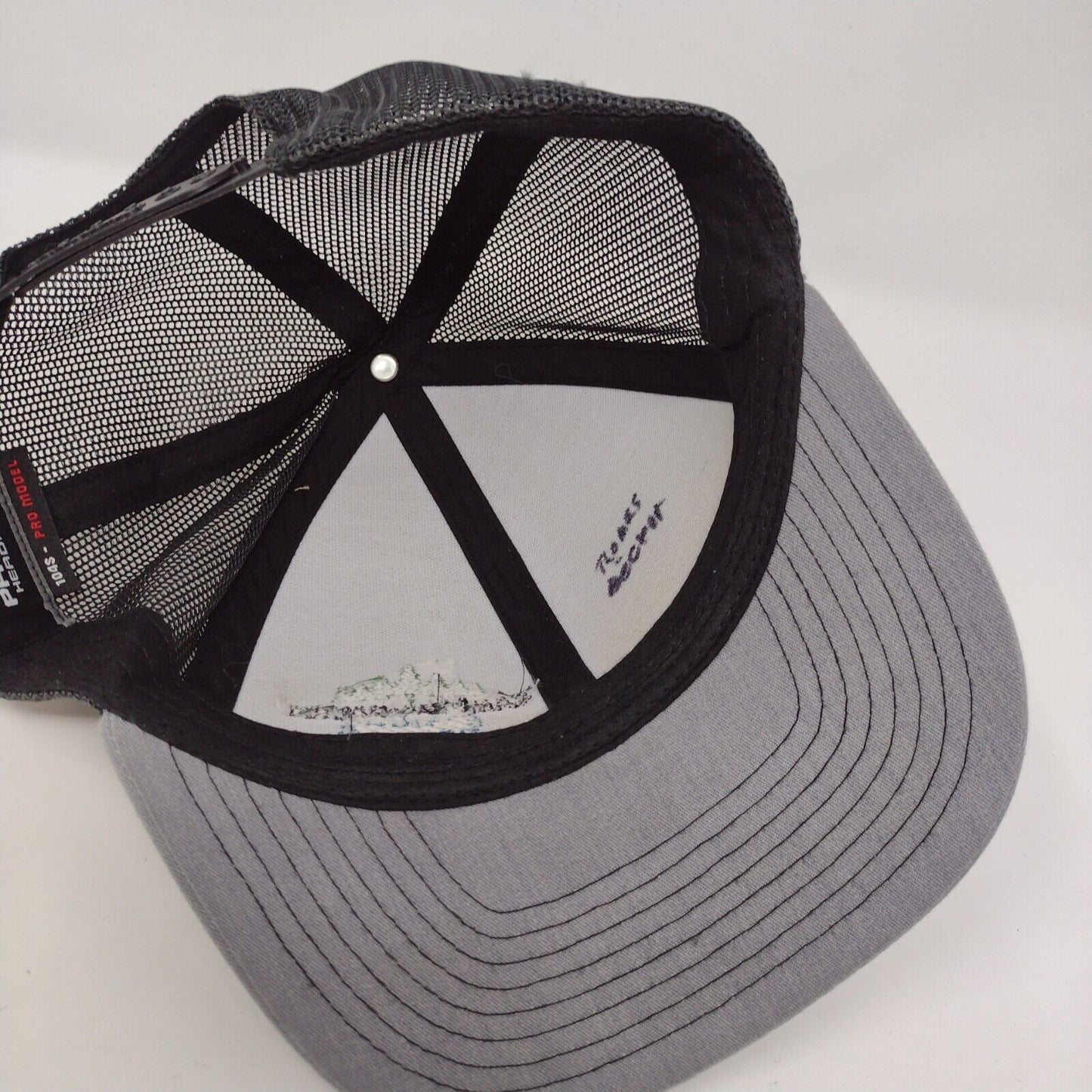 Camp Ida-Haven Snapback Trucker Hat Gray OSFA Adjustable Mesh Pacific Headwear