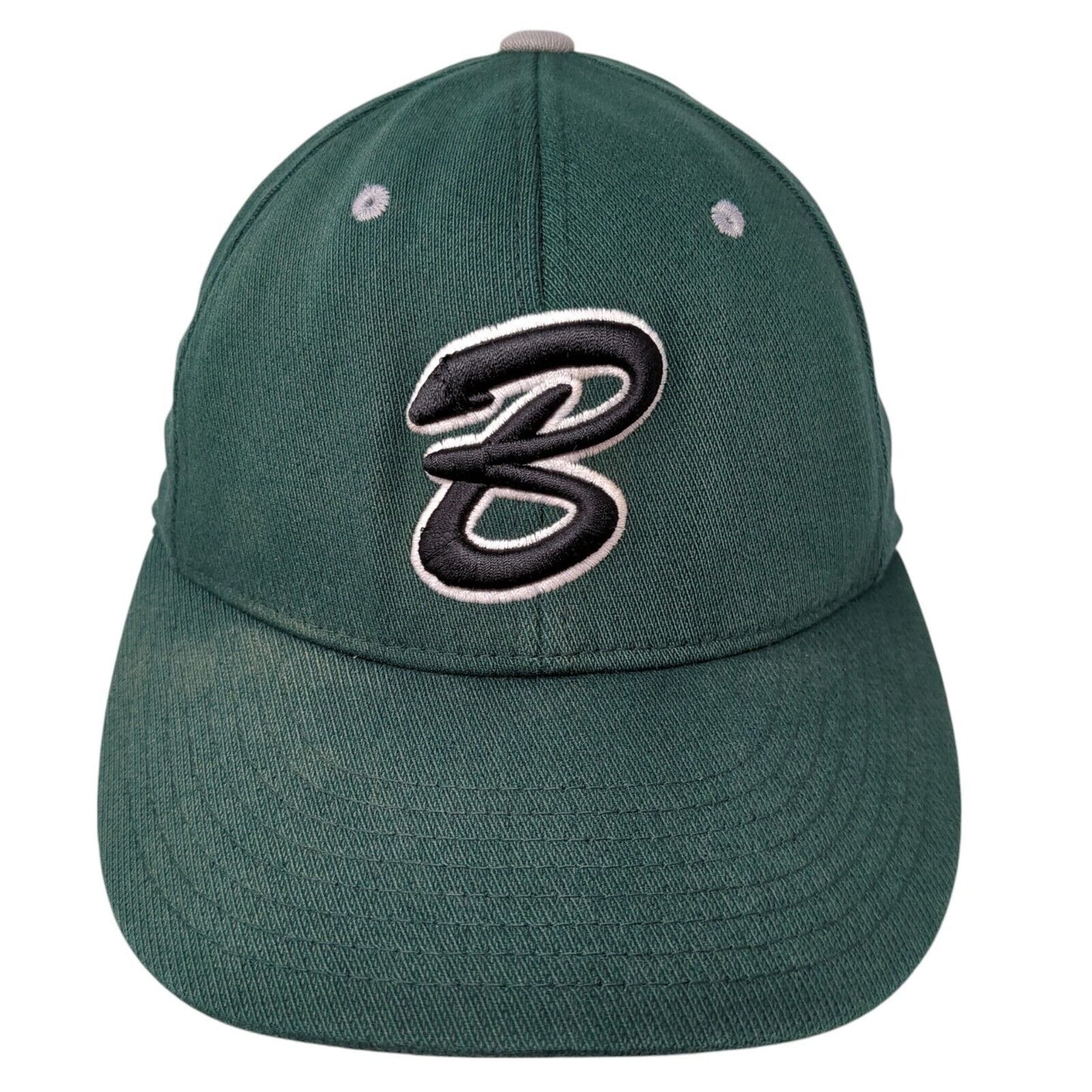 Richardson Pulse Fitted Hat Green XS-S Embroidered Letter B 6 Panel