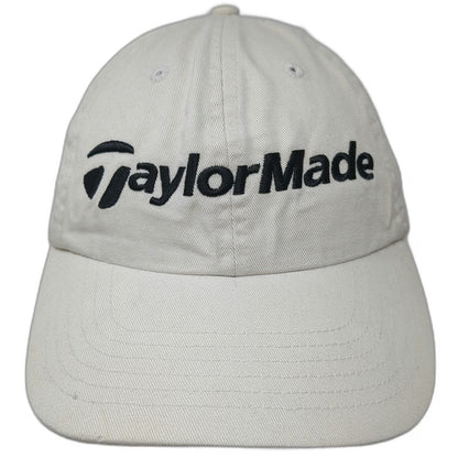 TaylorMade Baseball Cap Beige One Size Adjustable Slideback Cotton Golf Hat