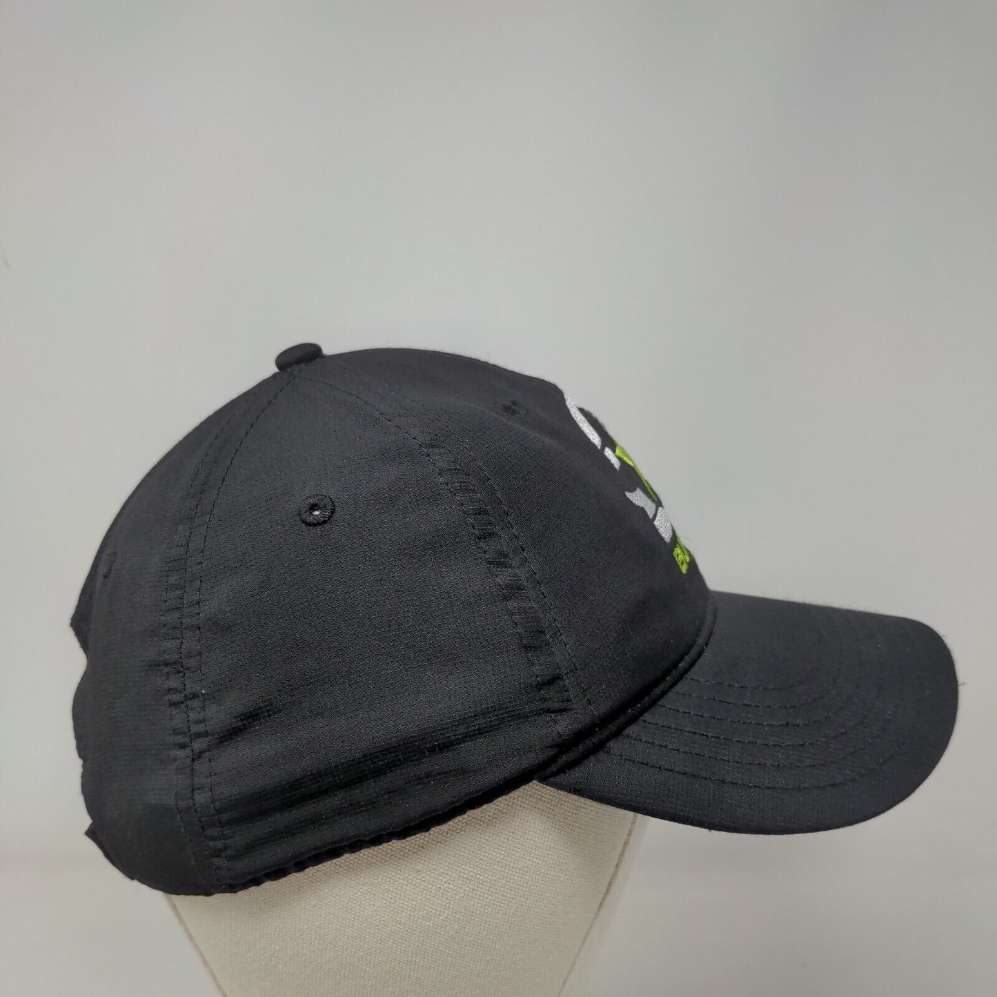 BURGERFI Strapback Hat Black One Size Adjustable Embroidered 6 Panel Outdoor Cap