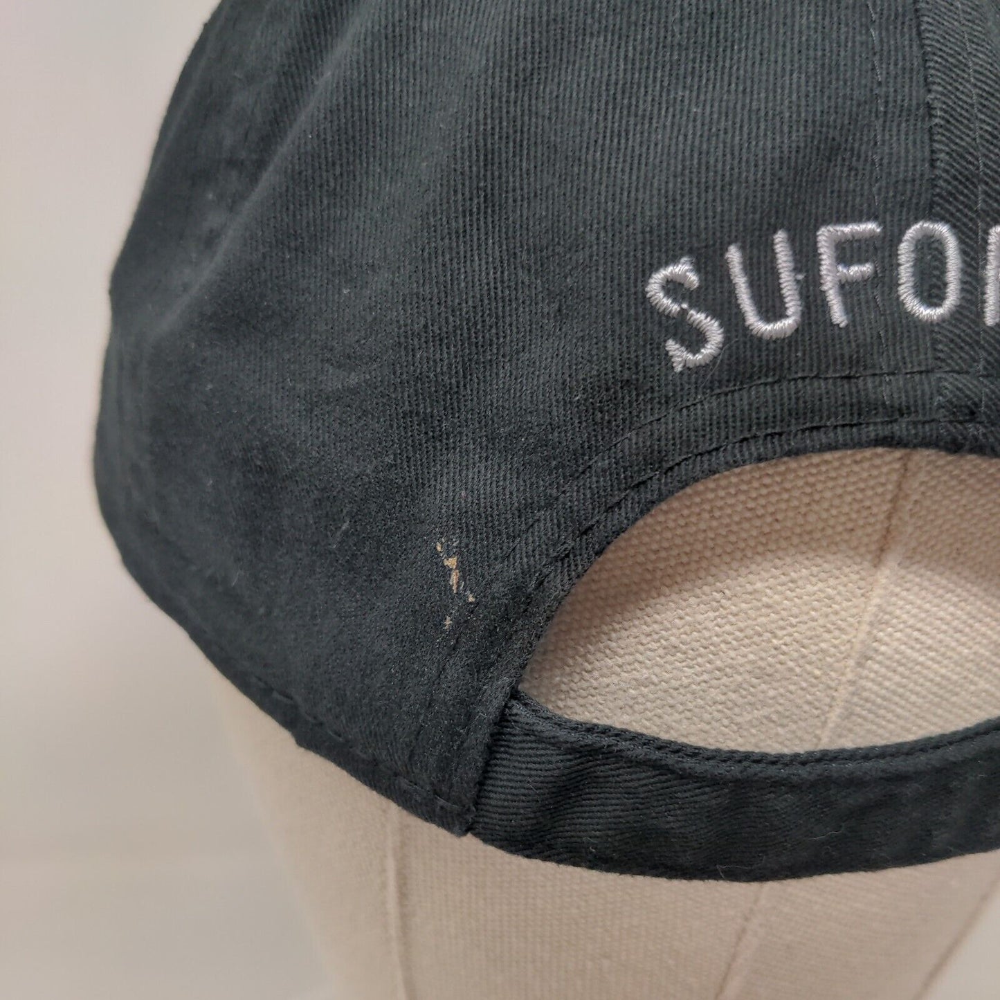 Suforia Slideback Hat Black OSFA Embroidered Logo Adjustable Newhattan