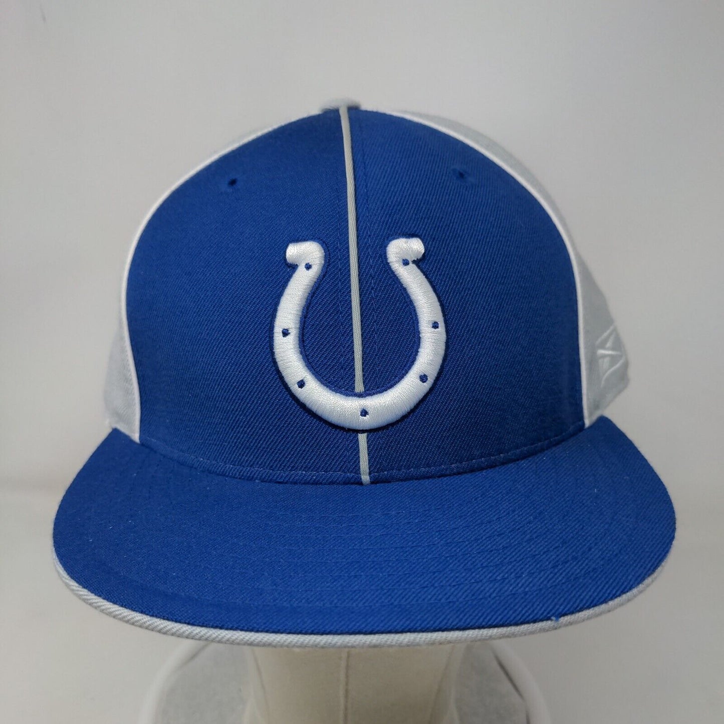 Reebok Men's Fitted Hat Blue 7 7/8 Embroidered Indianapolis Colts Logo NFL