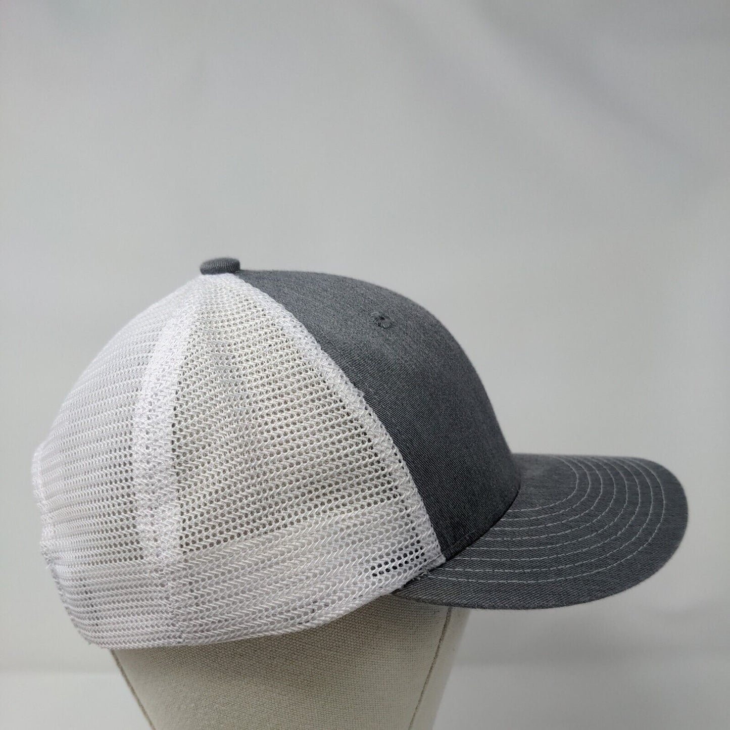 Champro Snapback Trucker Hat Gray OSFA HC5 Adjustable Mesh Back 6 Panel Blank