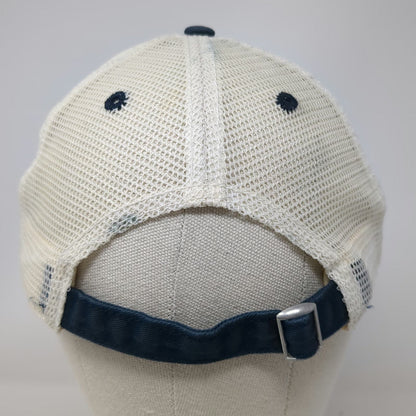 Bass Pro Shops Blue OSFM Baseball Cap Hat Mesh Back Fishing Patch Logo Buckle