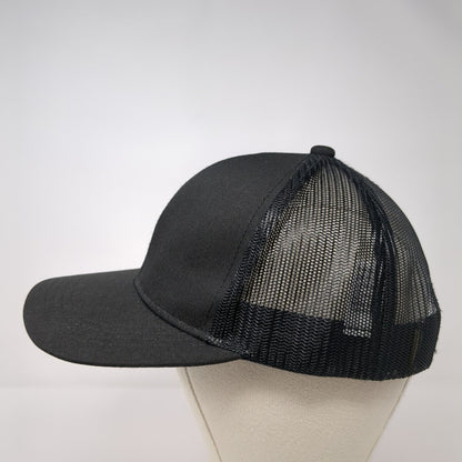 TSSGBL Snapback Mesh Back Trucker Hat Black OSFM Adjustable Blank