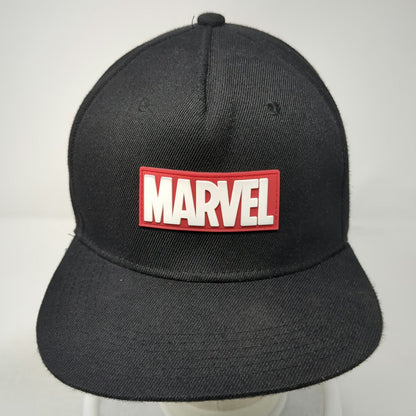 Marvel 5 Panel Black Hat One Size Snapback Rubber Logo Patch Comic