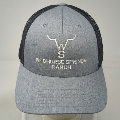 Richardson Trucker Hat Gray L Wildhorse Springs Ranch Mesh Snapback Steer Hat