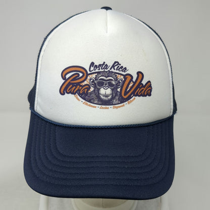 OTTO Trucker Hat Blue One Size Pura Vida Costa Rica Monkey Snapback Polyester