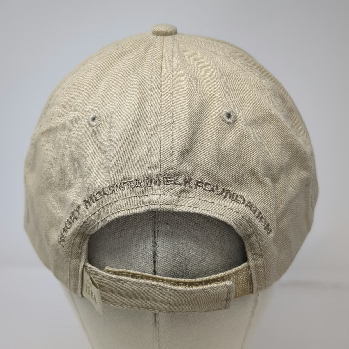 Rocky Mountain Elk Foundation RMEF Baseball Cap Beige One Size Sponsor 25th Hat