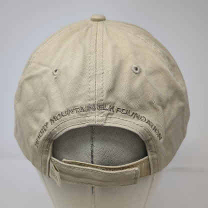 Rocky Mountain Elk Foundation RMEF Baseball Cap Beige One Size Sponsor 25th Hat