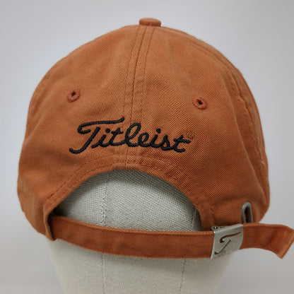 Titleist Baseball Cap Orange One Size Strapback Cotton Embroidered Logo Hat