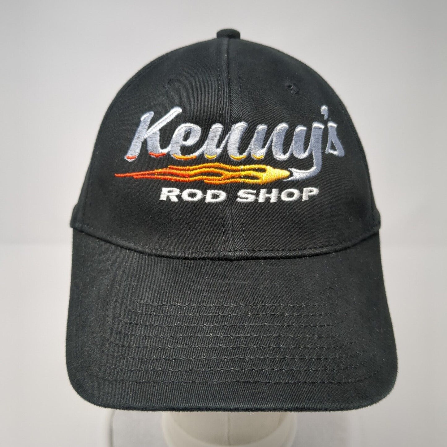 Kenny's Rod Shop Fitted Hat Black L-XL Embroidered 6 Panel Otto Flex