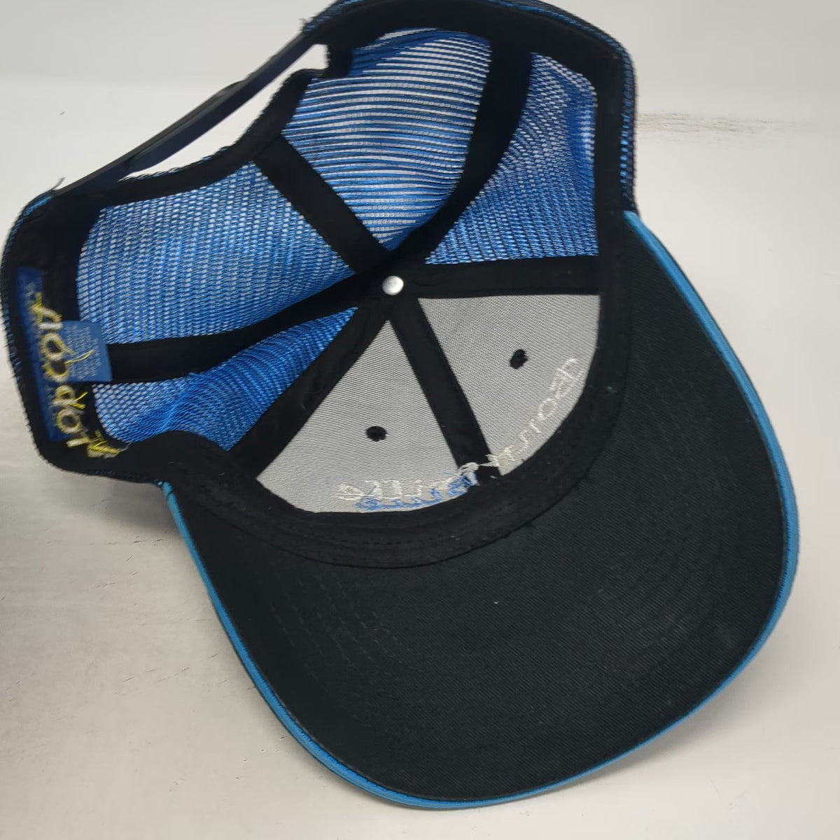 Port Authority Trucker Hat Black Blue One Size Topcon Bonneville Mesh Snapback