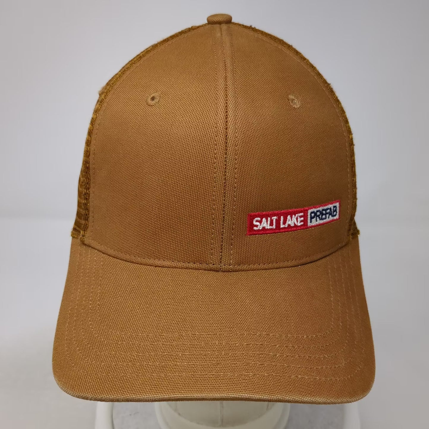 Carhartt Brown Salt Lake Prefab Embroidered Mesh Back Snapback Trucker Hat OS