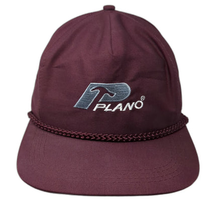 Lefty's Sports 5 Panel Red Hat One Size Snapback Braided Rope Plano Tool Logo