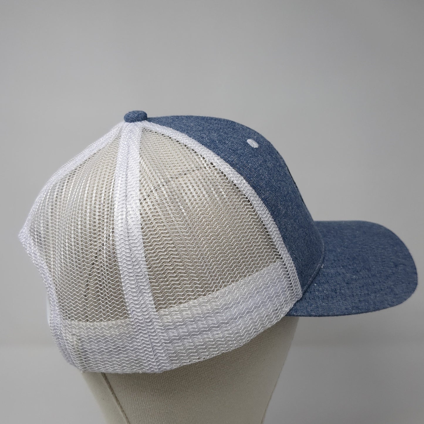 Danny Carson Golf Tourney Snapback Trucker Hat Blue One Size Mesh Back