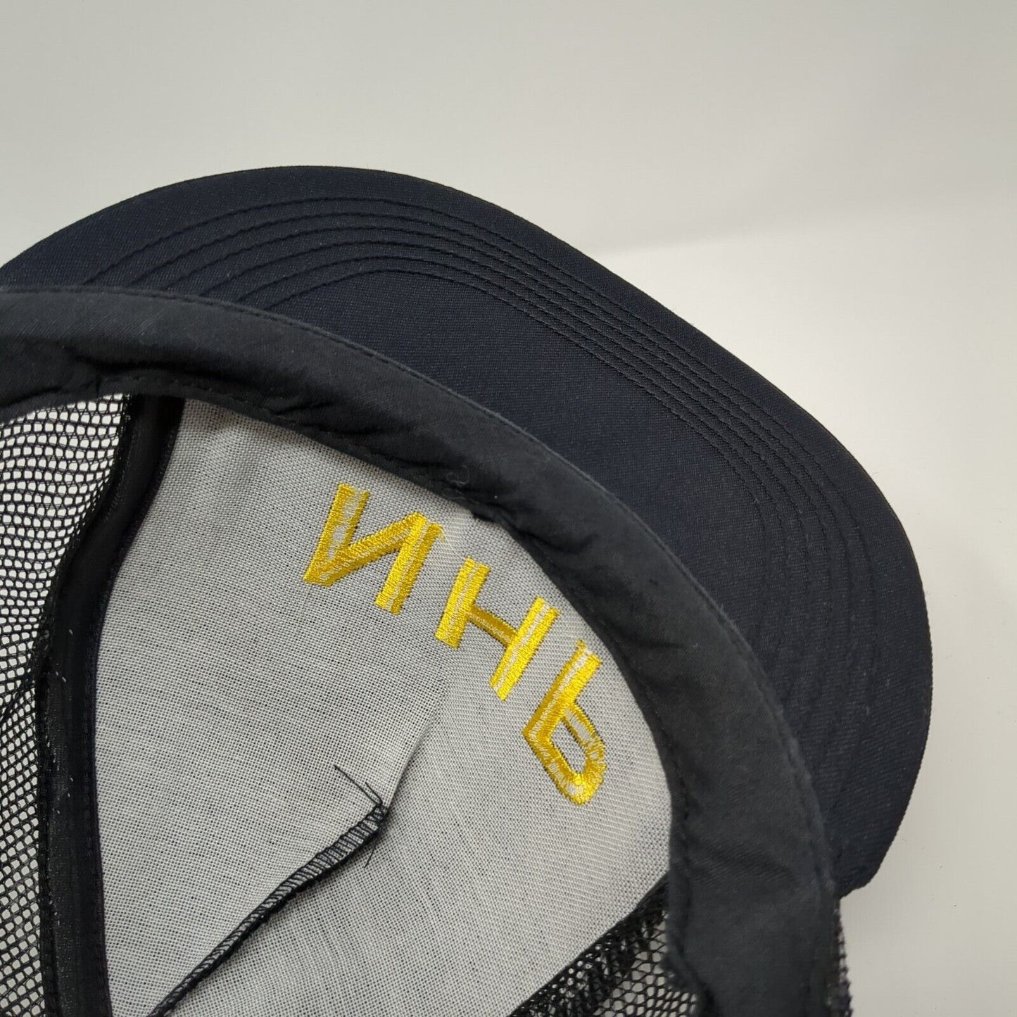 NHP Snapback Trucker Hat Black L/XL Mesh Back Fechheimer Uniforms