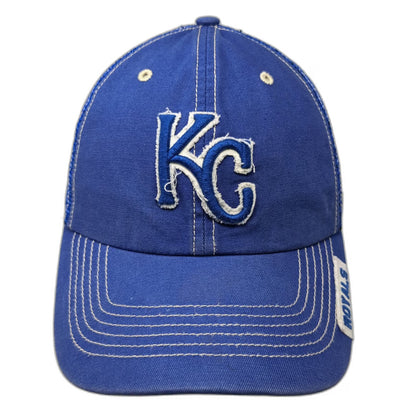 47 Kansas City Royals MLB Blue White OS Mesh Snapback Baseball Cap Hat KC Patch