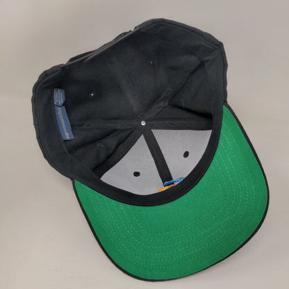 RotoGrinders Snapback Hat Black One Size Embroidered Big Accessories
