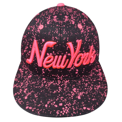 New York Snapback Hat Multi OSFA Embroidered Paint Splatter KB ETHOS