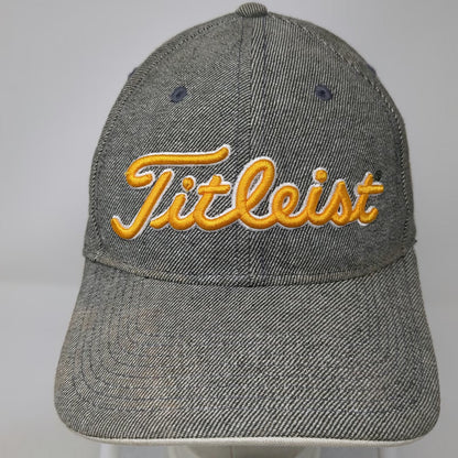 Titleist Baseball Cap Gray One Size Linen Blend Embroidered Logo Adjustable Hat