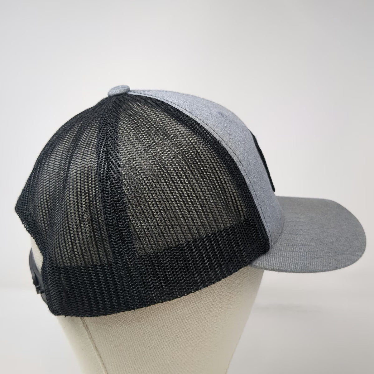 Yupoong Trucker Hat Gray Black One Size Buck Not Comply Mesh Snapback