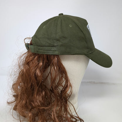5 Panel Green One Size Hat Bass Fish American Flag Mullet Wig Strapback Fishing