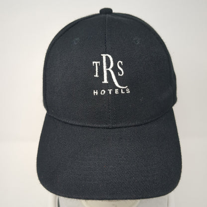 TRS Hotels Strapback Hat Black One Size Adjustable Embroidered 6 Panel