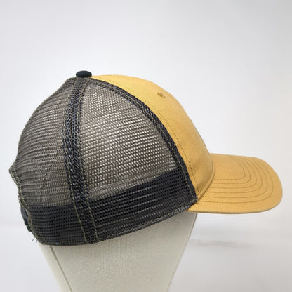 The North Face Trucker Hat Yellow One Size Mesh Back Snapback Patch Outdoor Cap