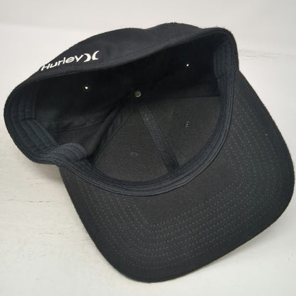 Hurley Baseball Cap Black One Size Boise State Embroidered Logo Stretch Fit Hat
