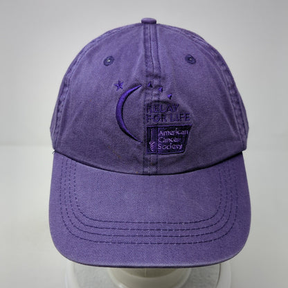 Relay For Life American Cancer Society Slideback Hat Purple One Size Adjustable