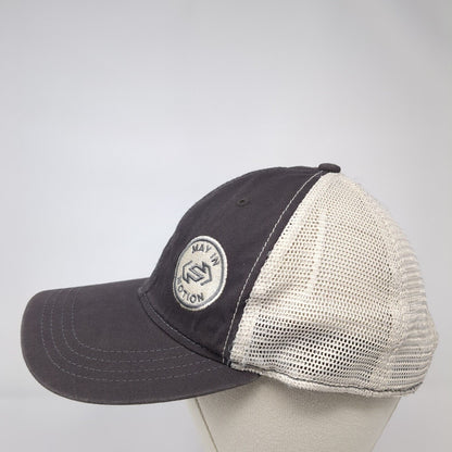 May in Motion Strapback Trucker Hat Gray OS Adjustable Mesh Back Paramount