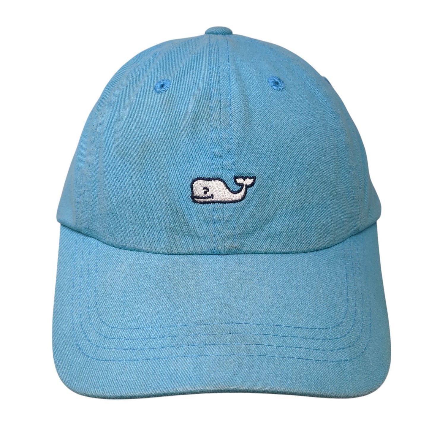 Whale Logo Slideback Hat Blue One Size Solid Adjustable Vineyard Vines