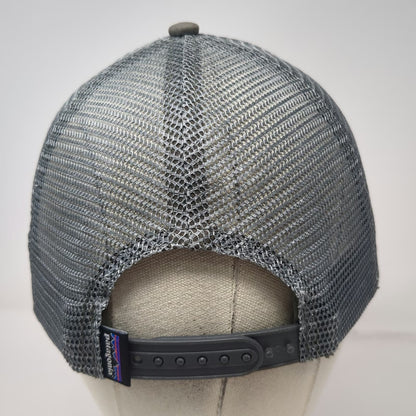 Patagonia Trucker Hat Gray One Size Mesh Back Snapback Mountain Patch Logo