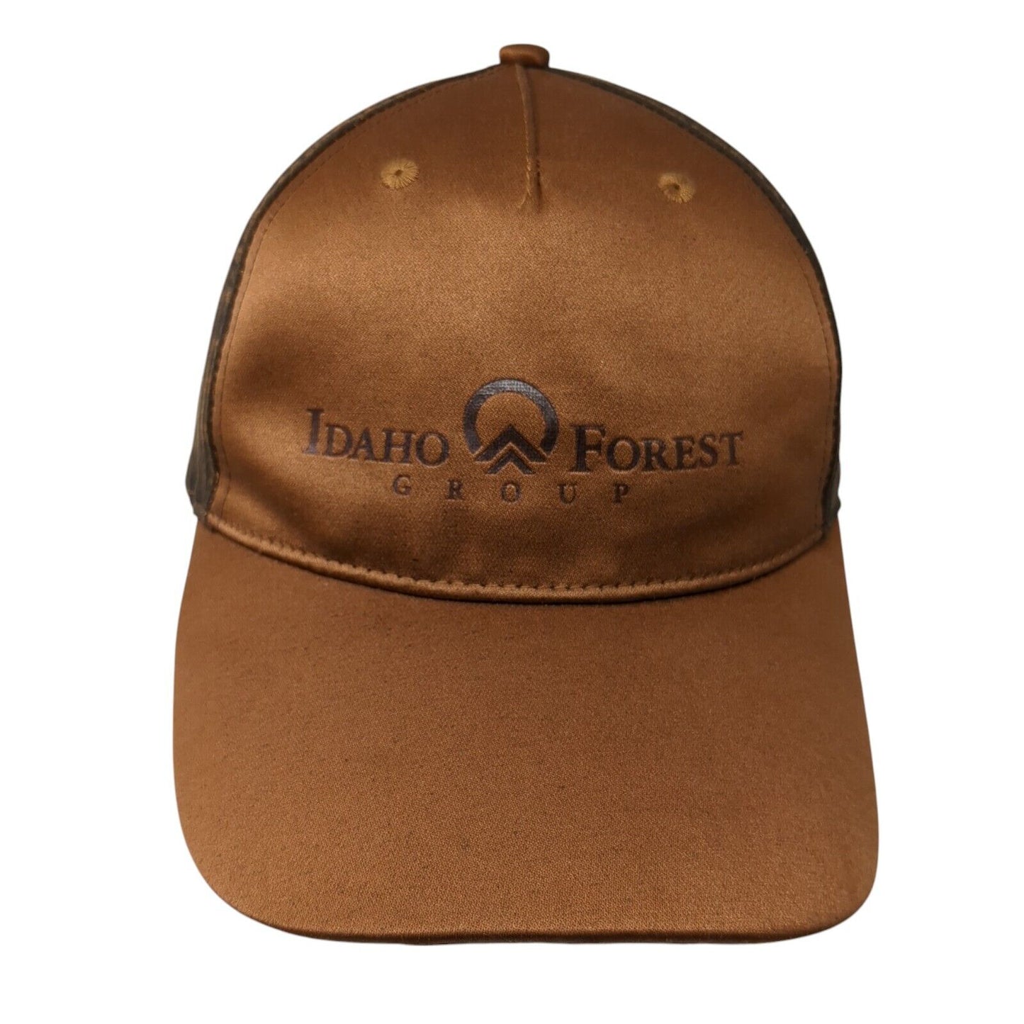 Idaho Forest Group Strapback Hat Brown One Size Adjustable Vented Holes 6 Panel