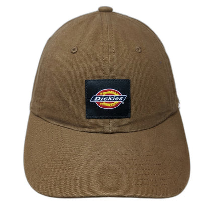 Dickies Snapback Hat Brown One Size Logo Patch Cotton Workwear Baseball Cap