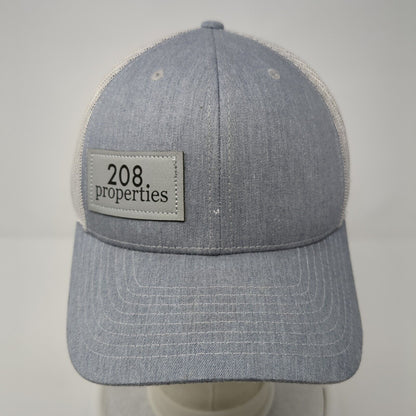 208 Properties Snapback Trucker Hat Gray OS Adjustable Mesh Back Richardson