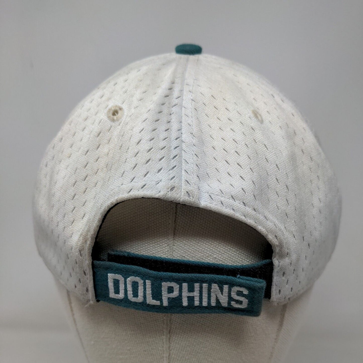 '47 Brand Men's Strapback Hat White OSFA Embroidered Miami Dolphins Logo