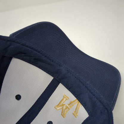 MV Strapback Hat Blue One Size Adjustable Embroidered Outdoor Cap