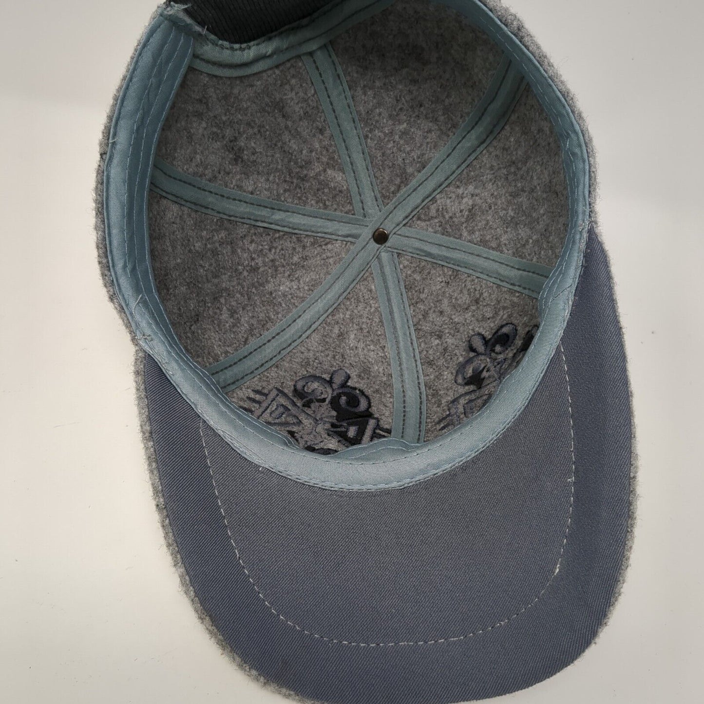 Unbranded Strapback Hat Gray One Size Adjustable 6 Panel Embroidered