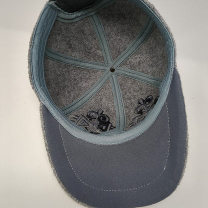 Unbranded Strapback Hat Gray One Size Adjustable 6 Panel Embroidered