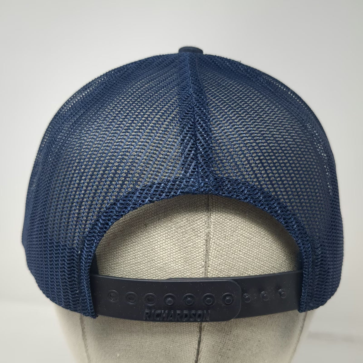 Richardson Trucker Hat Blue One Size Farnam Embroidered Patch Mesh Snapback 112