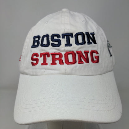 Boston Strong Slideback Hat White One Size Embroidered Hereford St Boylston St