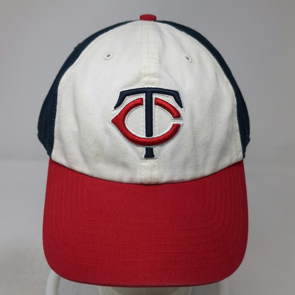 '47 Baseball Cap Blue White Red OSFM MLB Minnesota Twins TC Logo Slideback Hat