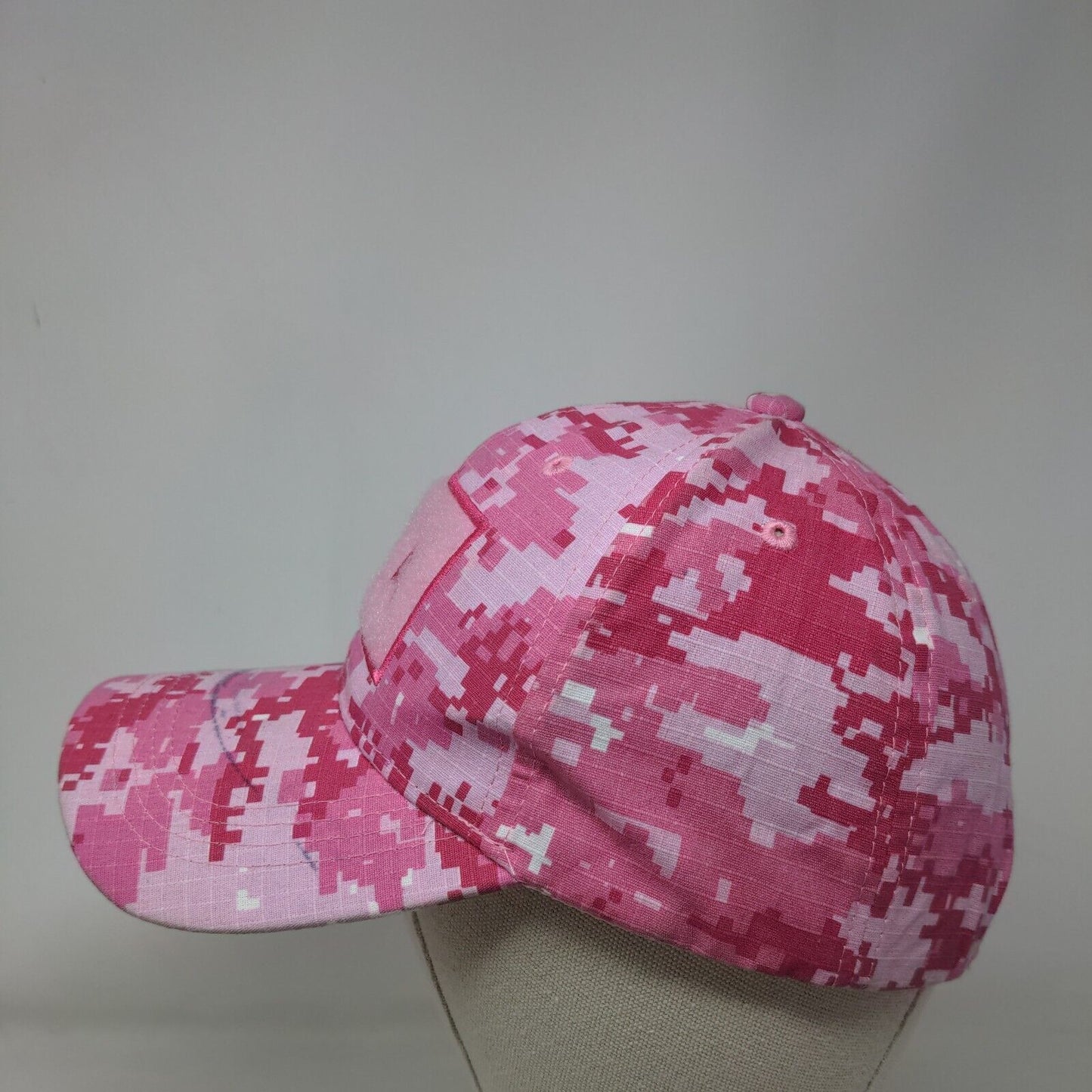 USA Strapback Hat Pink Camouflage OSFM Embroidered Adjustable 6 Panel
