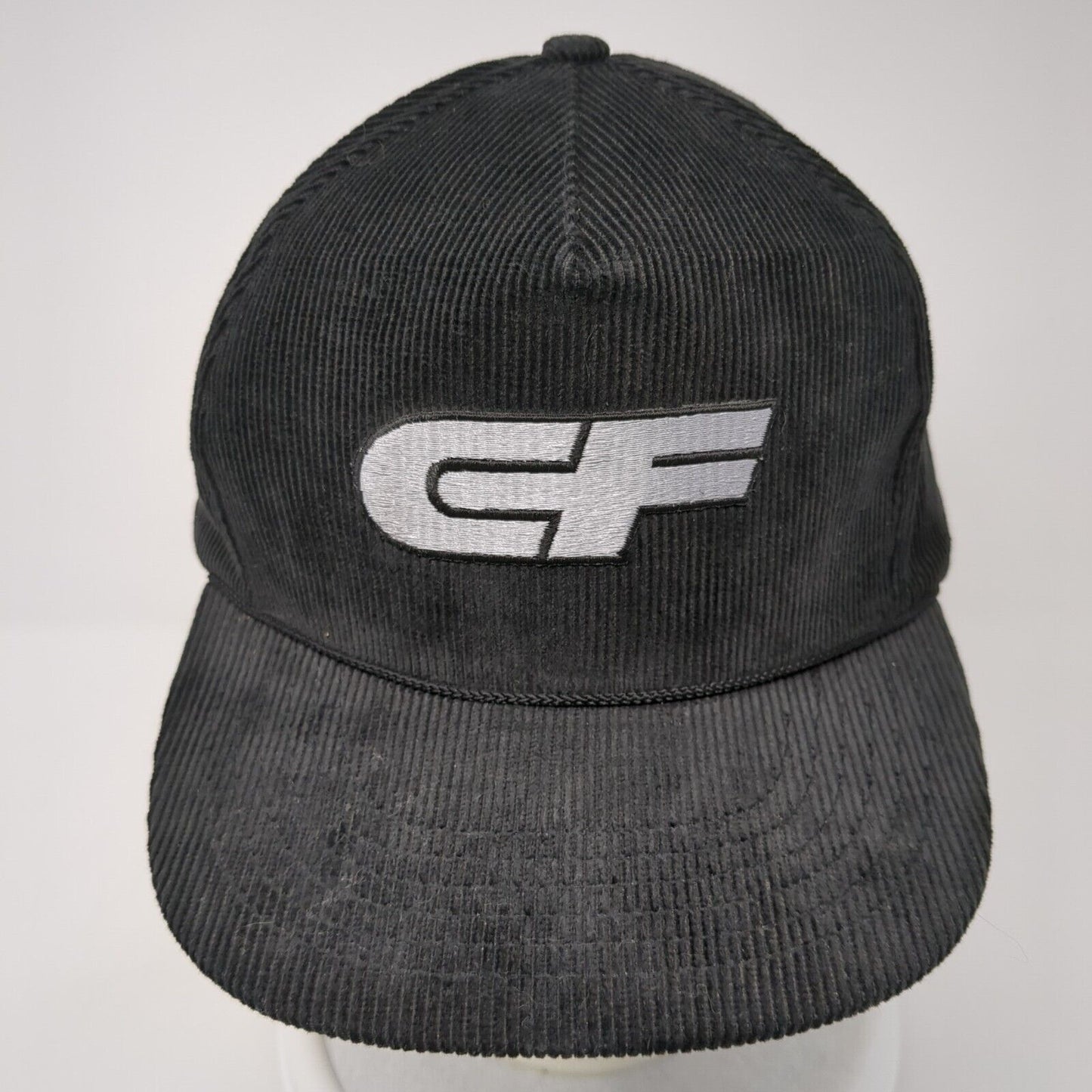 Consolidated Freightways Snapback Rope Hat Black One Size Corduroy